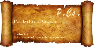 Pantelics Csaba névjegykártya