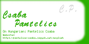 csaba pantelics business card